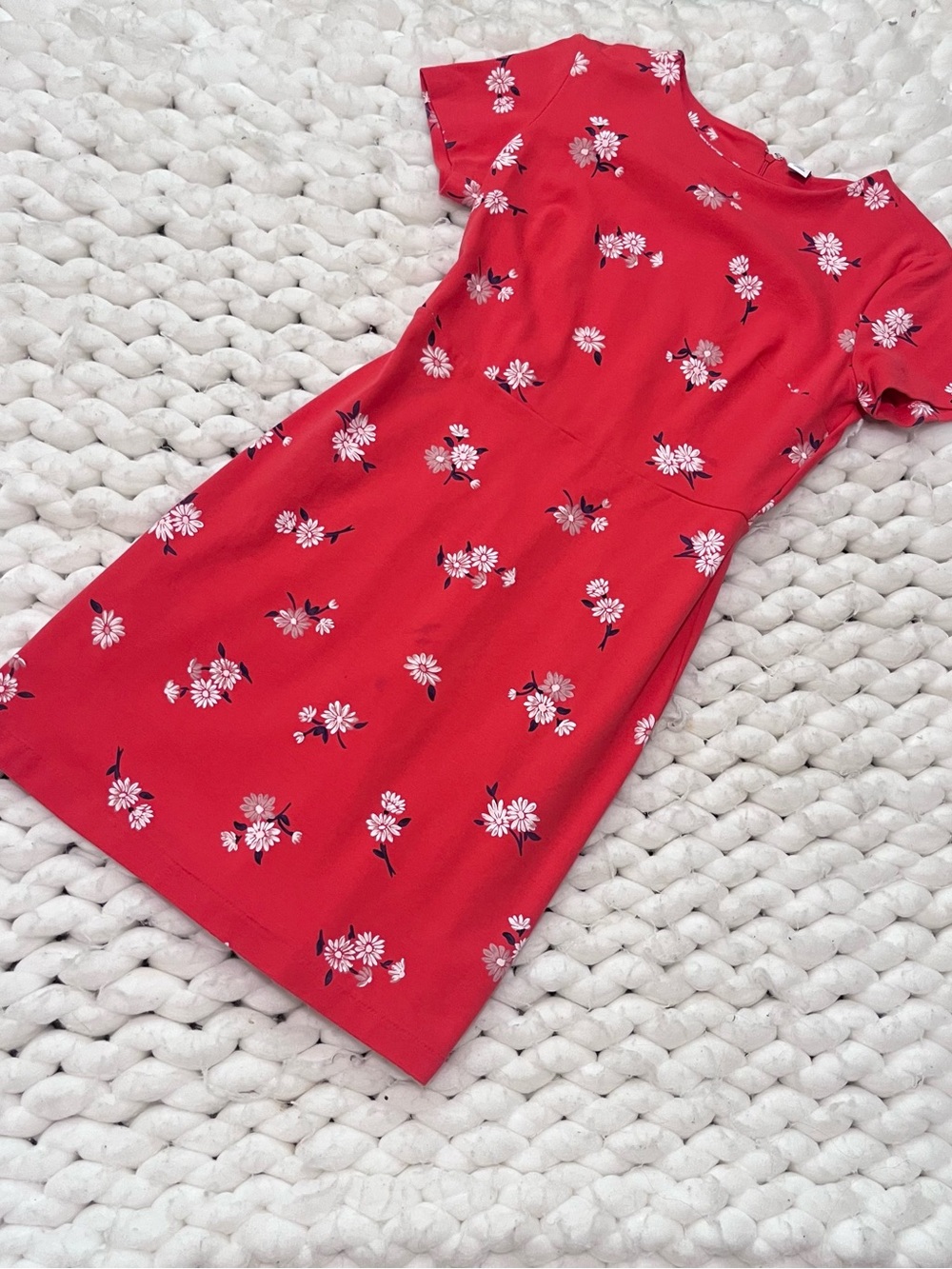 Old Navy Coral Floral Dress with Back Zip
